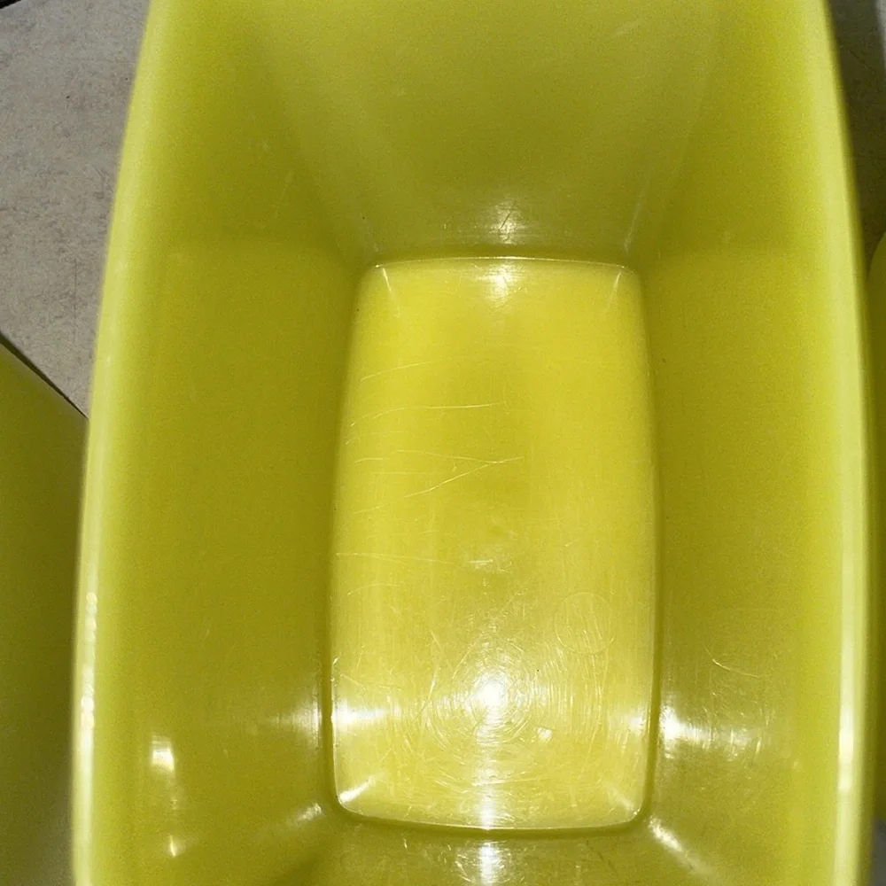 Tupperware Rectangular Vintage Yellow Dry Storage Containers Set of 4
